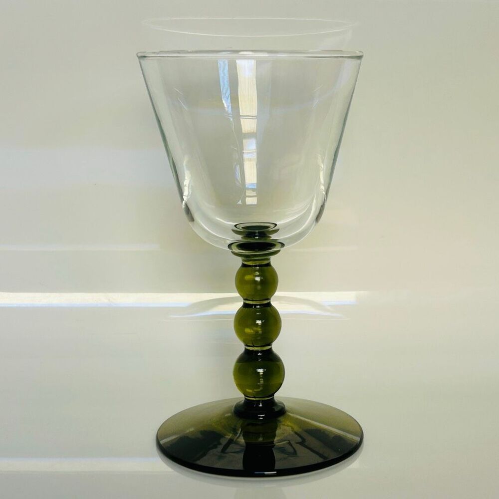 MCM Libbey Knob Hill Olive Green Liquor Cordial Sherry Glass - Picture 3 of 3